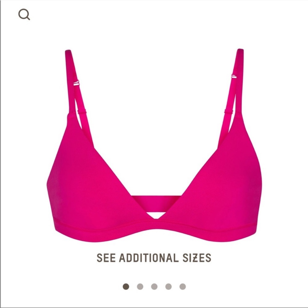Skims cotton bralette in limited edition raspberry color (size small)